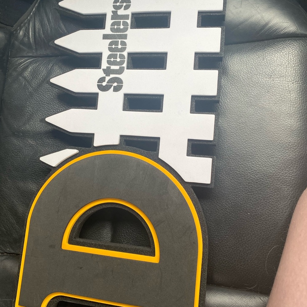 Steelers D-Fence Sign football